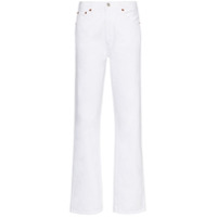 RE/DONE Calça jeans reta cintura alta - Branco