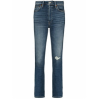 RE/DONE Calça jeans reta com efeito destroyed - Azul