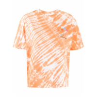 RE/DONE Camiseta com estampa tie-dye e logo - Laranja