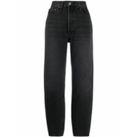 RE/DONE high waisted slim-fit trousers - Preto