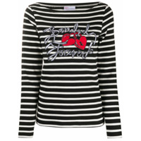 RedValentino Bonded Forever striped T-shirt - Preto