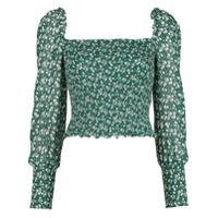 Reformation Blusa com estampa floral Pinto - Verde