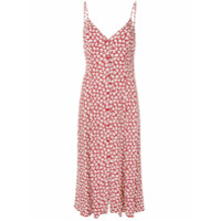 Reformation Vestido midi com estampa floral - Vermelho