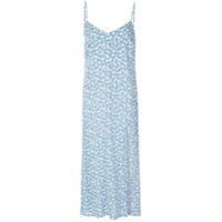 Reformation Vestido midi Crimini com estampa floral - Azul