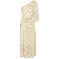 Reformation Vestido midi ombro único Freeport floral - Branco