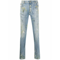 Represent paint splatter skinny jeans - Azul