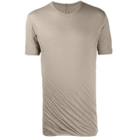 Rick Owens Camiseta decote careca de algodão e jérsei mistos - Neutro