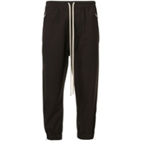 Rick Owens cropped tapered track pants - Marrom