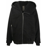 Rick Owens DRKSHDW asymmetric hooded jacket - Preto
