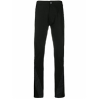 Rick Owens DRKSHDW Calça reta com recorte contrastante - Preto