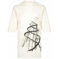 Rick Owens DRKSHDW Camiseta com estampa Structure - Neutro