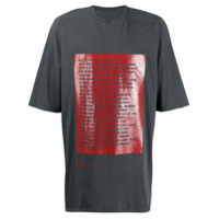 Rick Owens DRKSHDW Camiseta Traume com estampa de slogan - Cinza