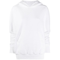 Rick Owens DRKSHDW Moletom oversized com capuz e cordÃ£o de ajuste - Branco