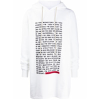 Rick Owens DRKSHDW Performa text-print hoodie - Branco