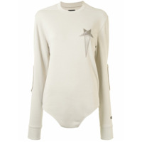 Rick Owens X Champion Moletom com patch de estrela - Branco