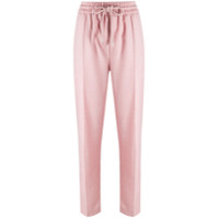 Roksanda Calça reta com cós elástico - Rosa