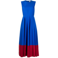 Roksanda Vestido evasê midi color block - Azul