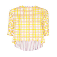 Rosie Assoulin Camisa Party in the Back xadrez - Amarelo