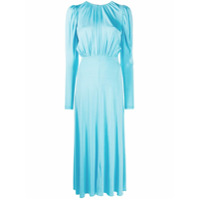 ROTATE Vestido evasê com mangas longas - Azul