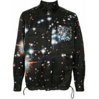 Sacai Camisa mangas longas com estampa de espaço - Preto