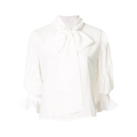 Saiid Kobeisy Blusa com laço na gola - Branco