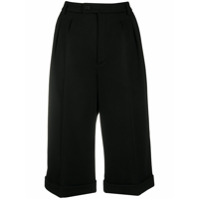 Saint Laurent Calça de alfaiataria cropped - Preto