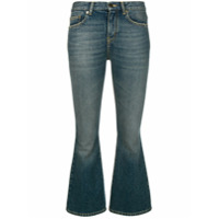 Saint Laurent Calça jeans bootcut cropped - Azul