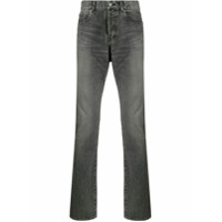 Saint Laurent Calça jeans com efeito desbotado - Cinza