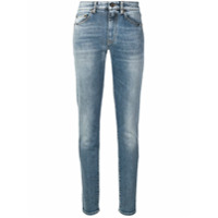 Saint Laurent Calça jeans skinny com bordado - Azul