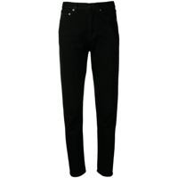 Saint Laurent Calça jeans slim de cintura alta - Preto