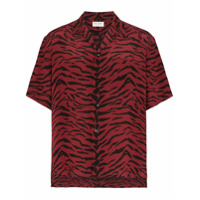 Saint Laurent Camisa animal print - Vermelho