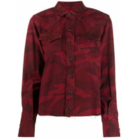 Saint Laurent Camisa com estampa camuflada - Vermelho