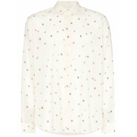 Saint Laurent Camisa com estampa de estrelas - Branco