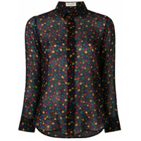 Saint Laurent Camisa com estampa de estrelas - Preto