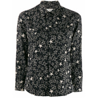Saint Laurent Camisa com estampa de estrelas - Preto