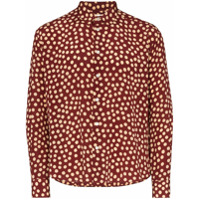 Saint Laurent Camisa de alfaiataria com estampa - Vermelho