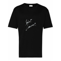 Saint Laurent Camiseta com estampa de logo - Preto