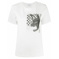Saint Laurent Camiseta com estampa gráfica - Branco