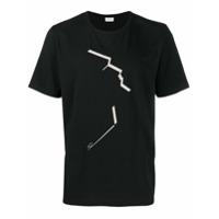 Saint Laurent Camiseta com estampa gráfica - Preto