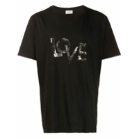 Saint Laurent Camiseta com estampa Love - Preto
