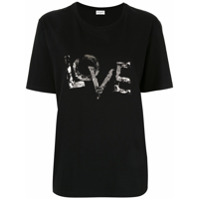Saint Laurent Camiseta com estampa Love - Preto