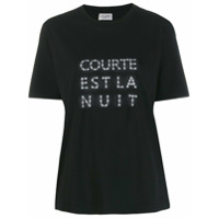 Saint Laurent Camiseta 'Courte Est La Nuit' - Preto