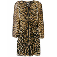 Saint Laurent Vestido com estampa leopardo - Preto