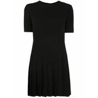 Saint Laurent Vestido curto com pregas - Preto