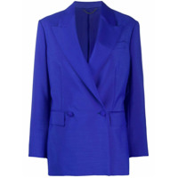 Salvatore Ferragamo Blazer com abotoamento duplo G - Azul