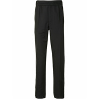 Salvatore Ferragamo Calça reta com cós elástico - Preto