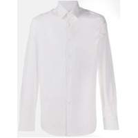 Salvatore Ferragamo Camisa com abotoamento e acabamento engomado - Branco