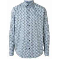 Salvatore Ferragamo Camisa com estampa Gancini - Azul