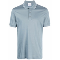 Salvatore Ferragamo Camisa polo com listras contrastantes - Azul