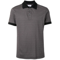 Salvatore Ferragamo Camisa polo Gancini com padronagem - Marrom